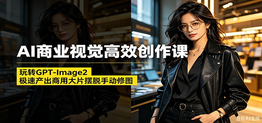 AI商业视觉高效创作课:玩转GPT-Image2,极速产出商用大片摆脱手动修图(更新)-小创项目网