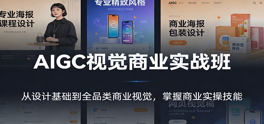 AIGC视觉商业实战班：从设计基础到全品类商业视觉，掌握商业实操技能-小创项目网