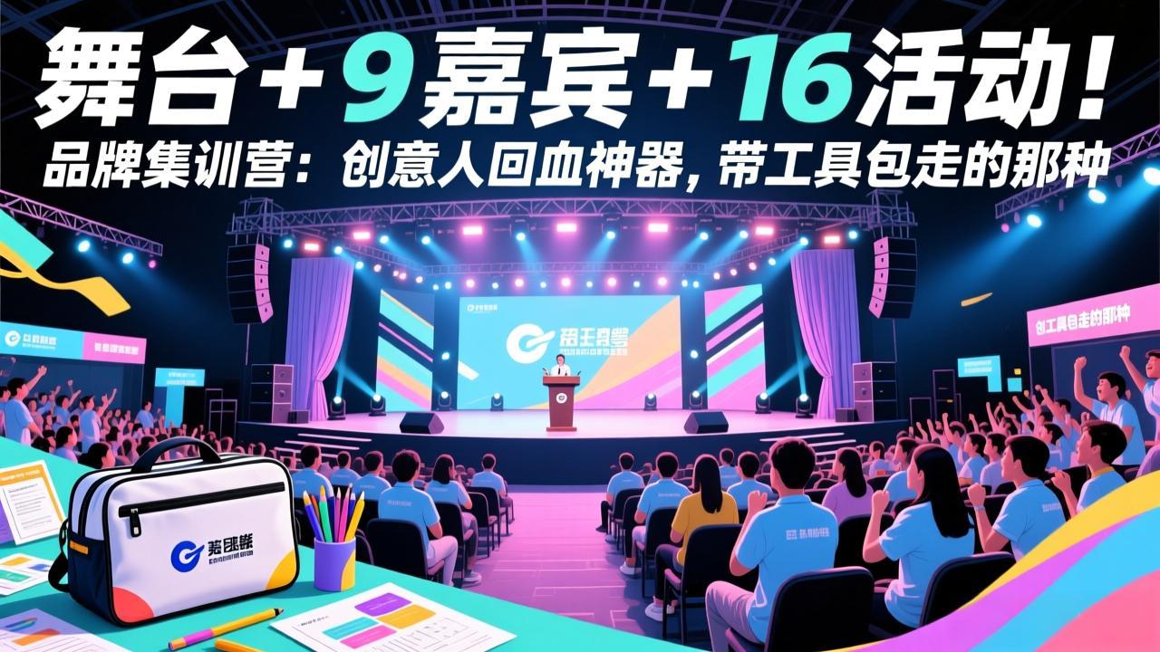 舞台 + 9 嘉宾 + 16 活动！品牌集训营：创意人回血神器，带工具包走的那种-小创项目网