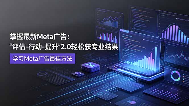 掌握最新的Meta广告，通过“评估-行动-提升”2.0版本轻松获得专业级结果。学习目前学习Meta广告的最佳方法-小创项目网