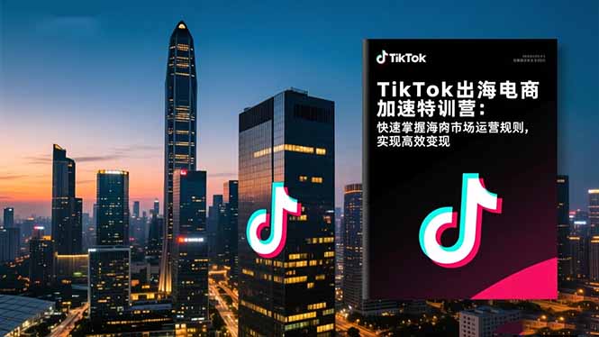 TikTok出海电商加速特训营-更新：快速掌握海外市场运营规则，实现高效变现-小创项目网