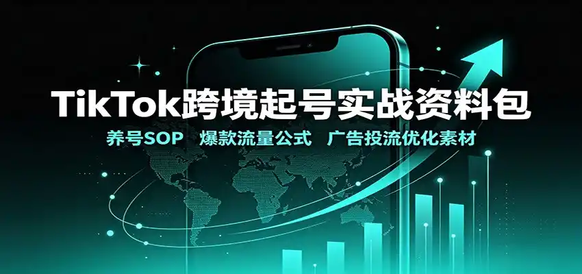 TikTok跨境起号实战资料包：养号SOP，爆款流量公式，广告投流优化素材-小创项目网