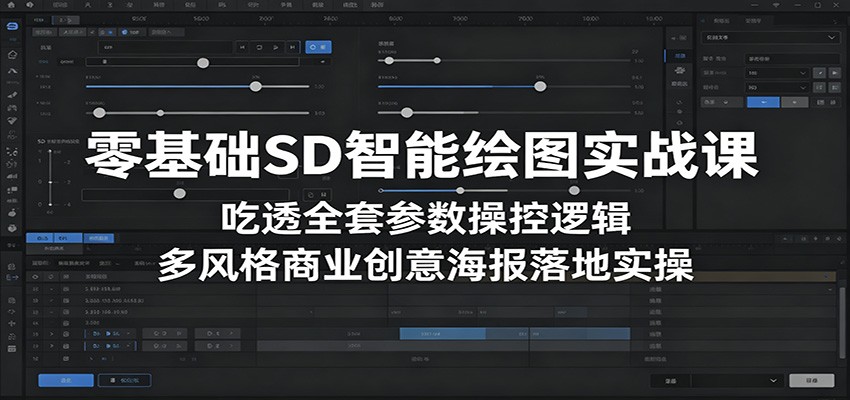 零基础SD智能绘图实战课：吃透全套参数操控逻辑，多风格商业创意海报落地实操-小创项目网