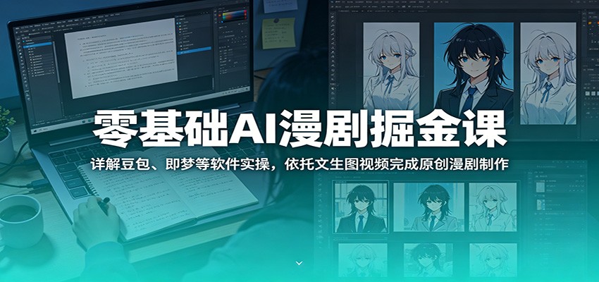 零基础AI漫剧掘金课：详解豆包、即梦等软件实操，依托文生图视频完成原创漫剧制作-小创项目网