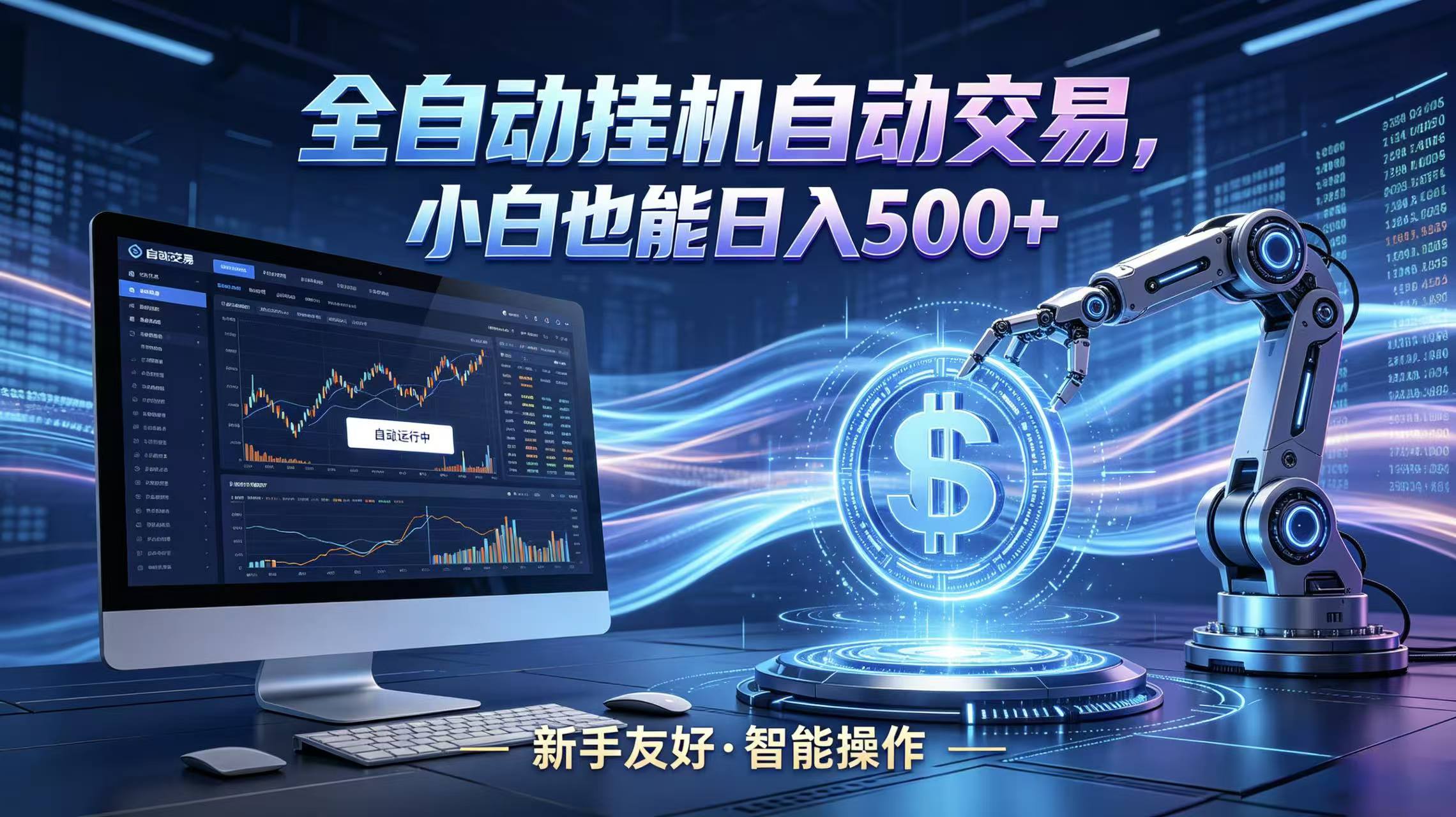 全新智能化交易助手，傻瓜式操作，小白也能快速上手，轻松实现日入500+-小创项目网