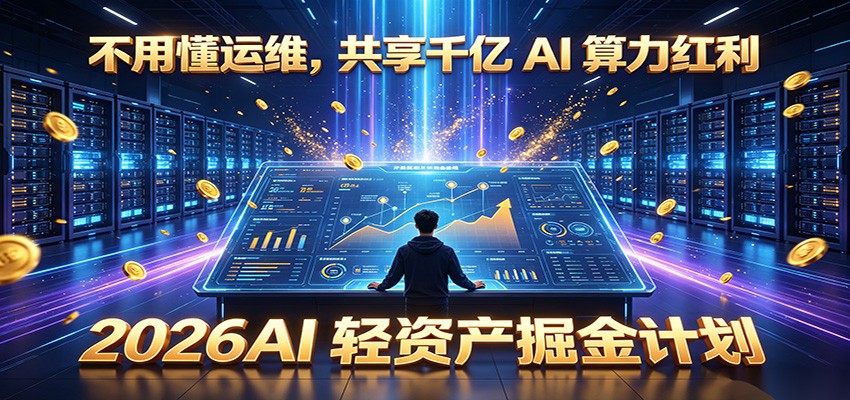 不用懂运维，共享千亿 AI 算力红利，2026AI 轻资产掘金计划-小创项目网
