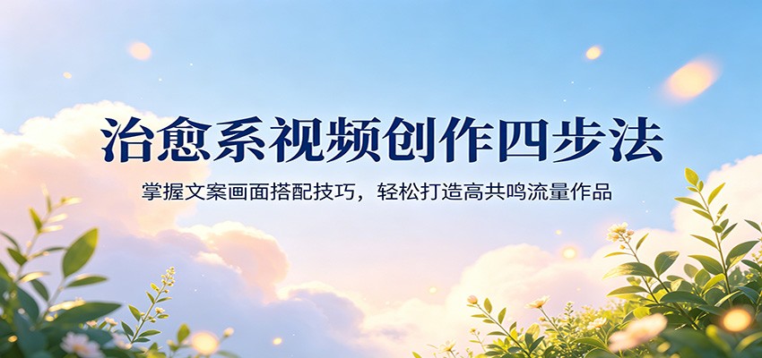 治愈系视频创作四步法：掌握文案画面搭配技巧，轻松打造高共鸣流量作品-小创项目网