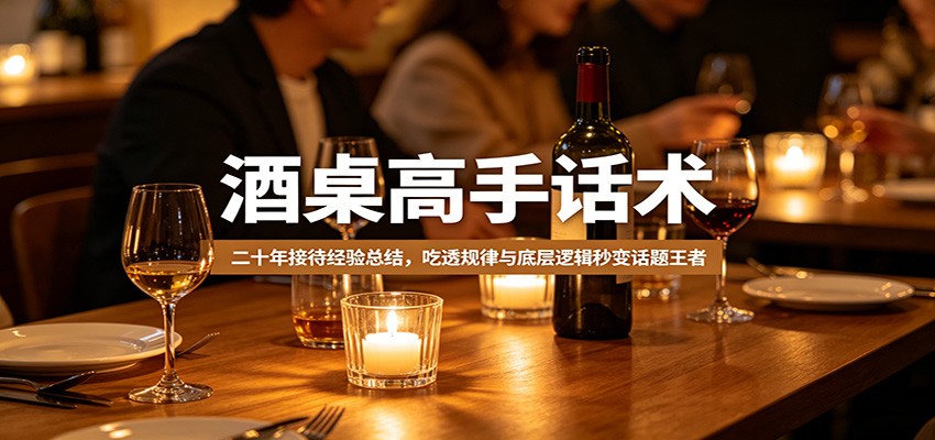 酒桌高手话术：二十年接待经验总结，吃透规律与底层逻辑秒变话题王者-小创项目网