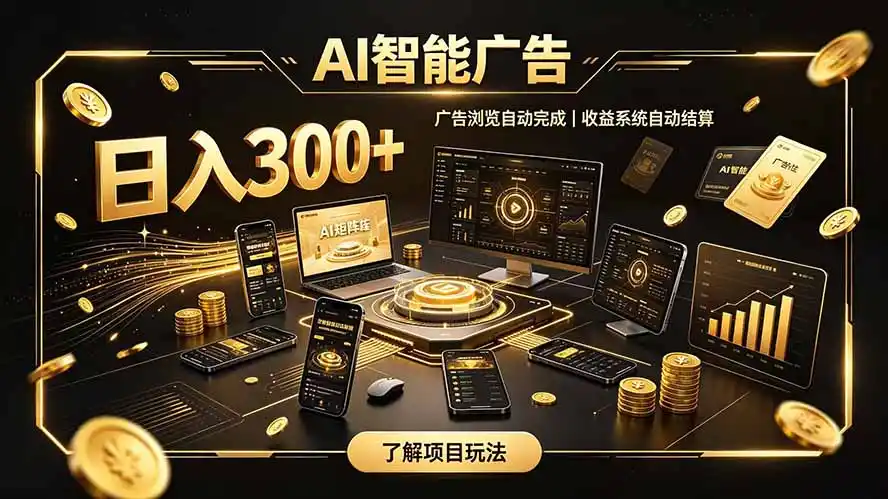 自研 AI 系统｜轻资产起步｜长期稳定收益｜宝妈 上班族轻轻松松日入300+-小创项目网