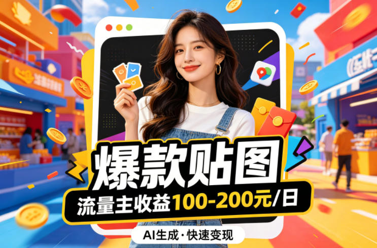 借助AI生成爆款贴图做公众流量主，当日收益100-200-小创项目网