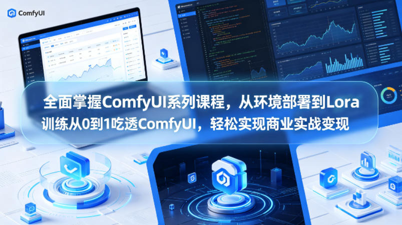 全面掌握ComfyUI系列课程，从环境部署到Lora训练从0到1吃透ComfyUI，轻松实现商业实战变现-小创项目网