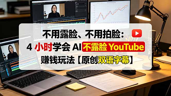 不用露脸、不用拍脸：4 小时学会 AI 不露脸 YouTube 赚钱玩法【原创双语字幕】-小创项目网