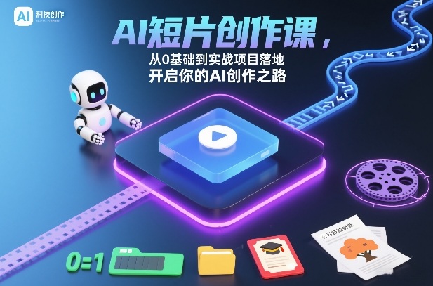 AI短片创作课，从0基础到实战项目落地，开启你的AI创作之路(更新0411)-小创项目网