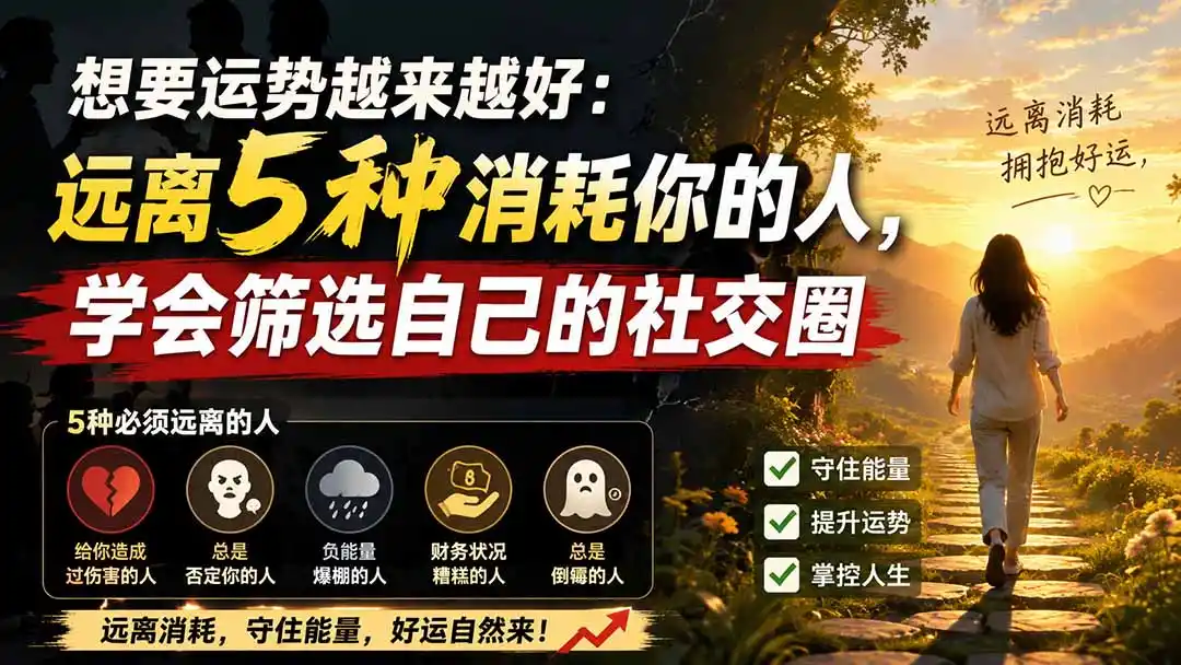 付费文章:想要运势越来越好:远离5种消耗你的人,学会筛选自己的社交圈-小创项目网