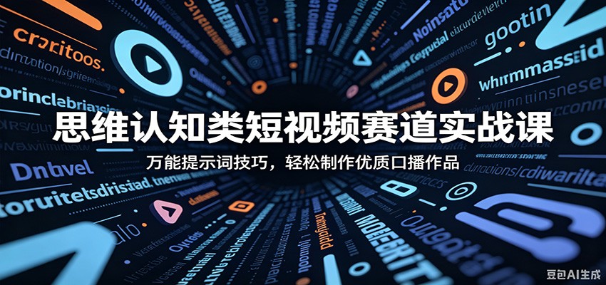 思维认知类短视频赛道实战课：万能提示词技巧，轻松制作优质口播作品-小创项目网