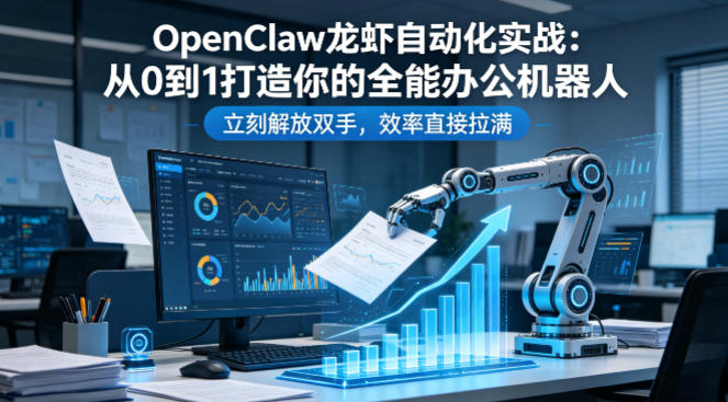 OpenClaw龙虾自动化实战：从0到1打造你的全能办公机器人，立刻解放双手，效率直接拉满-小创项目网