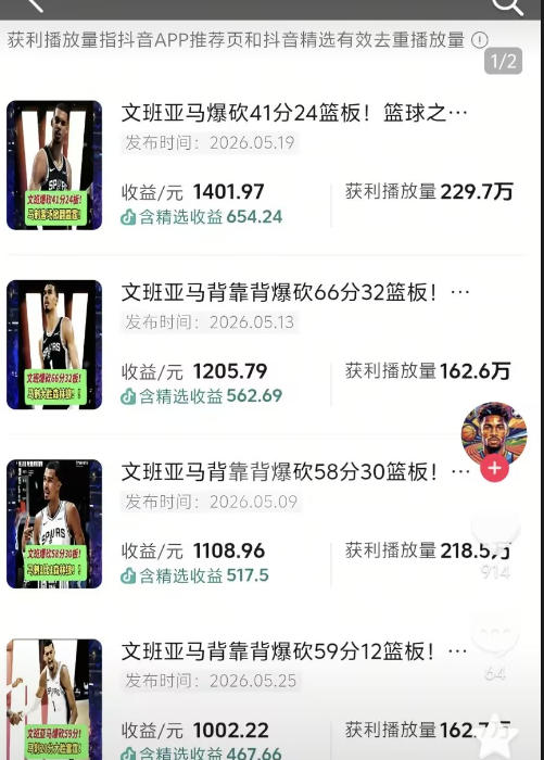 抖音8W粉丝博主的篮球人物深度解析解说教学，零门槛玩转伙伴计划与精选独家，单日稳定收益1k+-小创项目网