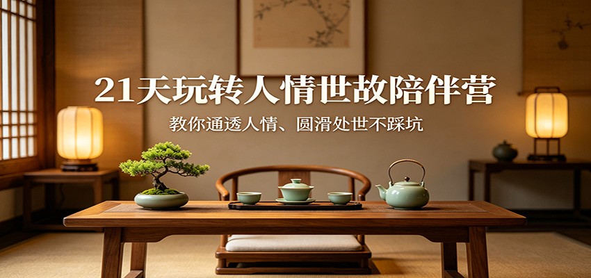 21天玩转人情世故陪伴营:教你通透人情、圆滑处世不踩坑-小创项目网