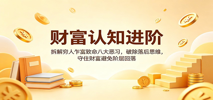 财富认知进阶：拆解穷人乍富致命八大恶习，破除落后思维，守住财富避免阶层回落-小创项目网