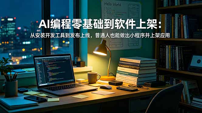 AI编程零基础到软件上架：从安装开发工具到发布上线，普通人也能做出小程序并上架应用商店-小创项目网
