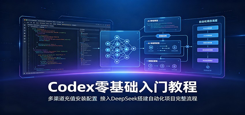 Codex零基础入门教程：多渠道充值安装配置，接入DeepSeek搭建自动化项目完整流程-小创项目网