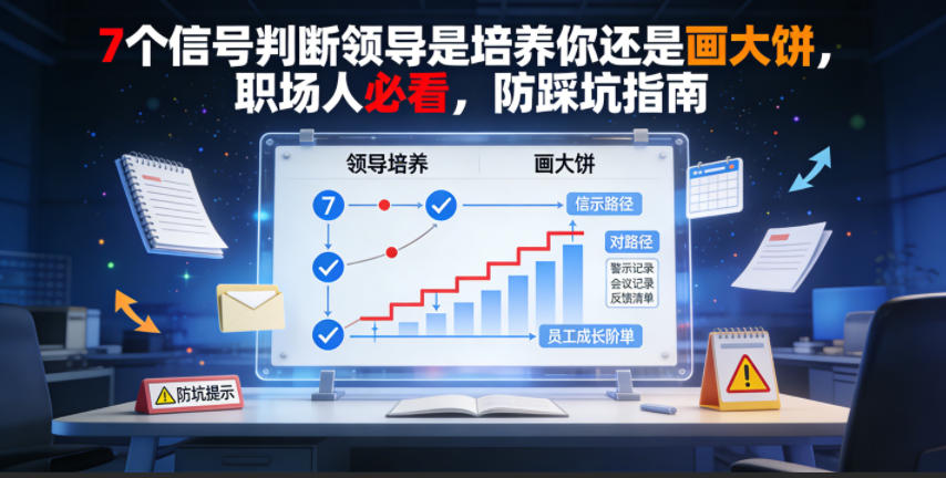 付费文章：7个信号判断领导是培养你还是画大饼，职场人必看，防踩坑指南-小创项目网