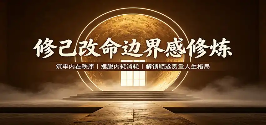 修己改命边界感修炼：筑牢内在秩序，摆脱内耗消耗，解锁顺遂贵重人生格局-小创项目网
