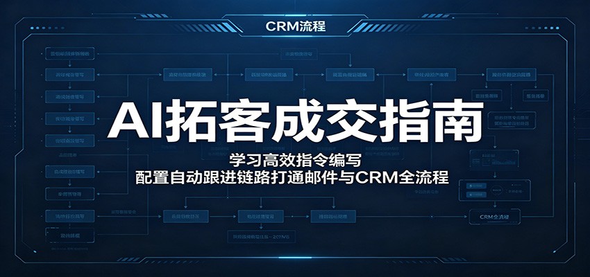 AI拓客成交指南:学习高效指令编写,配置自动跟进链路打通邮件与CRM全流程-小创项目网