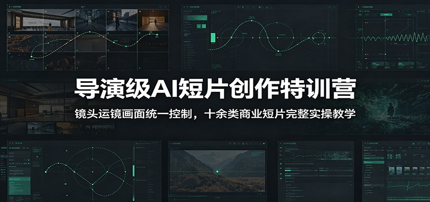 导演级AI短片创作特训营：镜头运镜画面统一控制，十余类商业短片完整实操教学(更新)-小创项目网