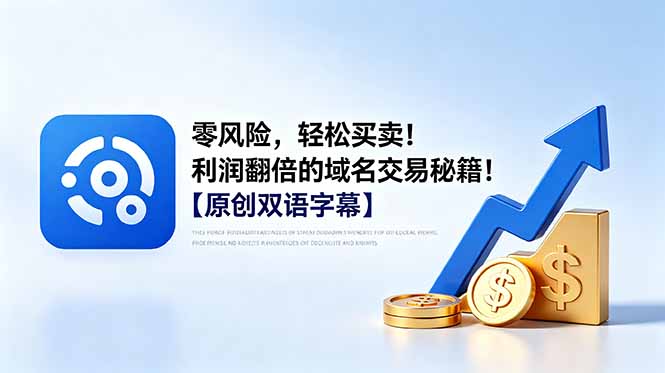零风险，轻松买卖！利润翻倍的域名交易秘籍！【原创双语字幕】-小创项目网