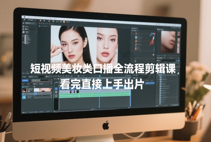 短视频美妆类口播全流程剪辑课，看完直接上手出片-小创项目网