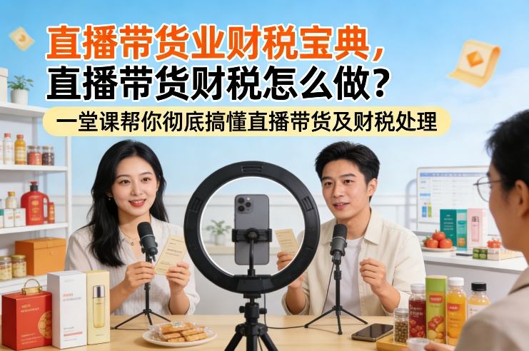 直播带货业财税宝典，直播带货财税怎么做？一堂课帮你彻底搞懂直播带货及财税处理-小创项目网