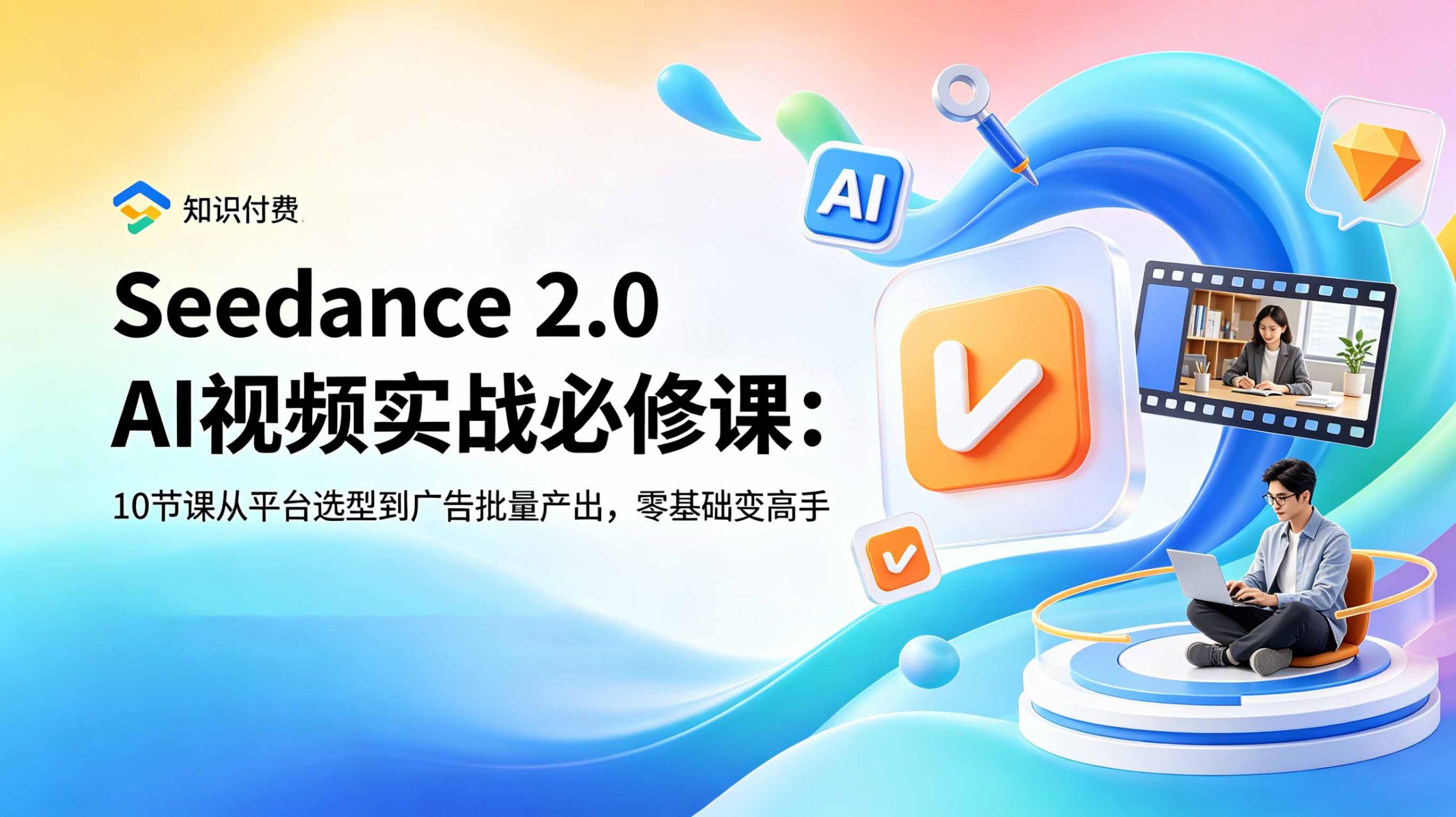 Seedance 2.0 AI视频实战必修课:10节课从平台选型到广告批量产出,零基础变高手-小创项目网