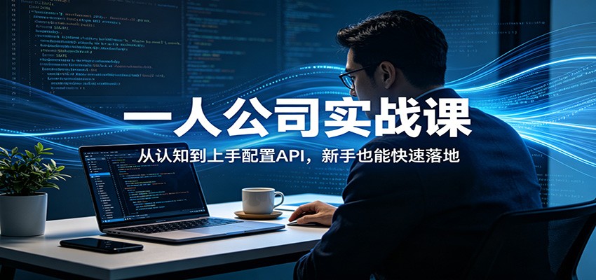 一人公司实战课：从认知到上手配置API，新手也能快速落地-小创项目网