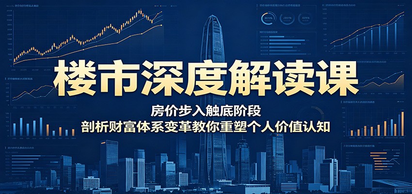 楼市深度解读课:房价步入触底阶段,剖析财富体系变革教你重塑个人价值认知-小创项目网