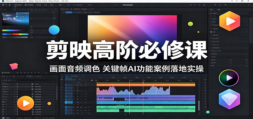 剪映高阶必修课：画面音频调色，关键帧AI功能案例落地实操-小创项目网