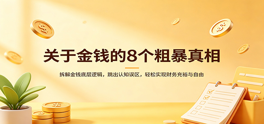关于金钱的8个粗暴真相:拆解金钱底层逻辑,跳出认知误区,轻松实现财务充裕与自由-小创项目网