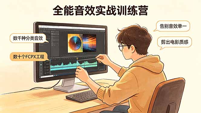 全能音效实战训练营：数千种分类音效+数十个FCPX工程，告别音效单一，剪出电影质感-小创项目网