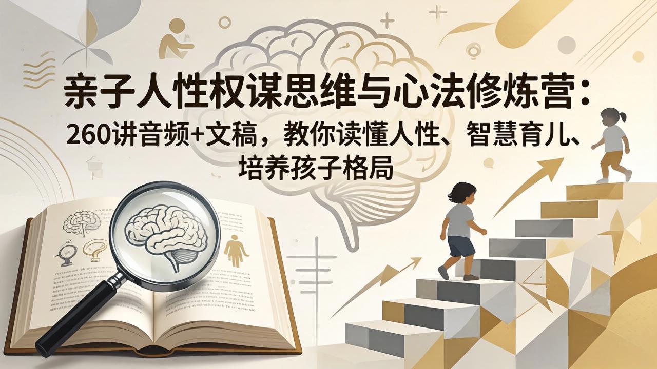 亲子人性权谋思维与心法修炼营：260讲音频+文稿，教你读懂人性、智慧育儿、培养孩子格局-小创项目网