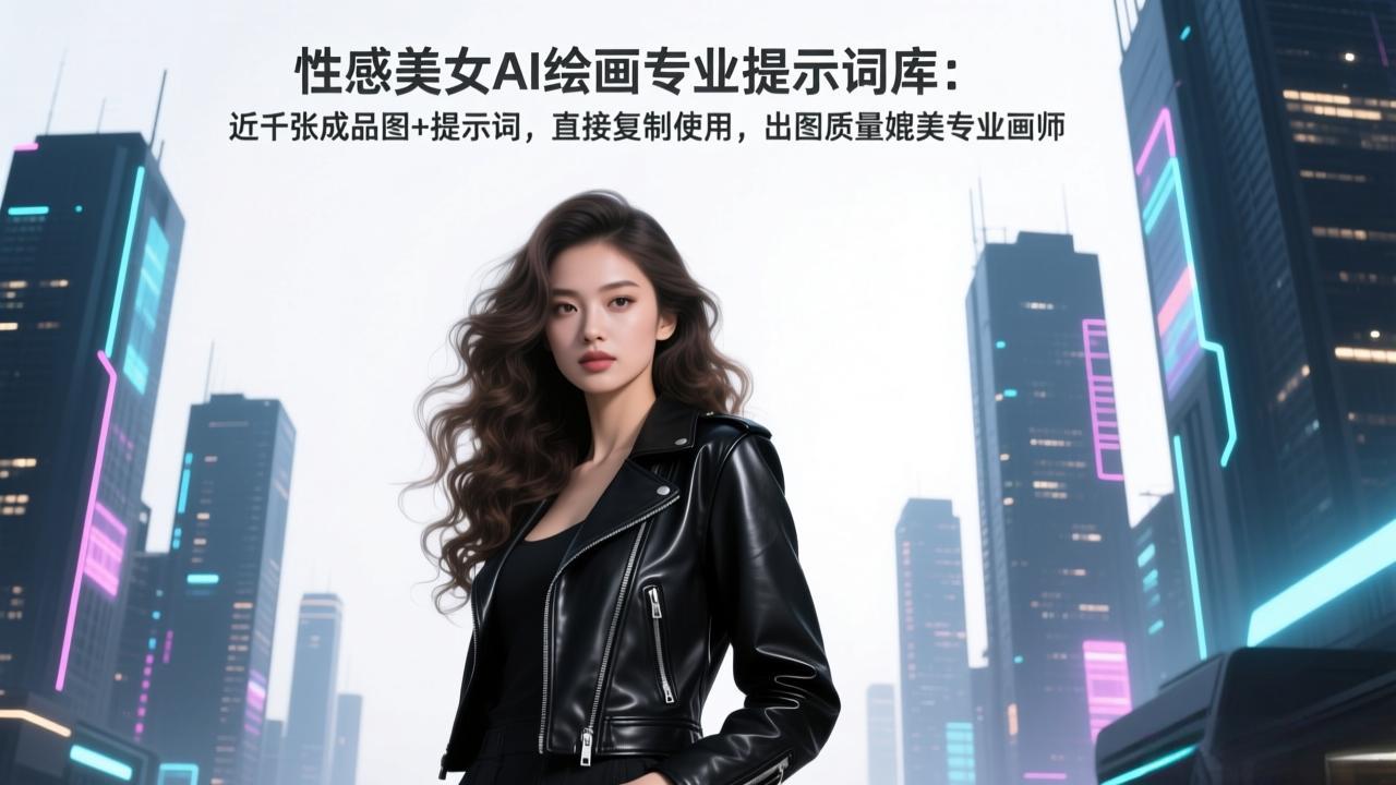 性感美女AI绘画专业提示词库：近千张成品图+提示词，直接复制使用，出图质量媲美专业画师-小创项目网