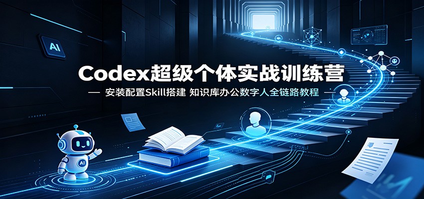 Codex超级个体实战训练营:安装配置Skill搭建,知识库办公数字人全链路教程-小创项目网
