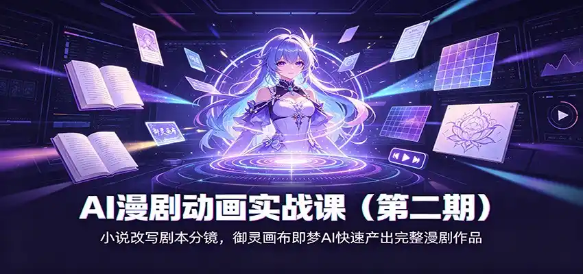 AI漫剧动画实战课(第二期):小说改写剧本分镜,御灵画布即梦AI快速产出完整漫剧作品-小创项目网