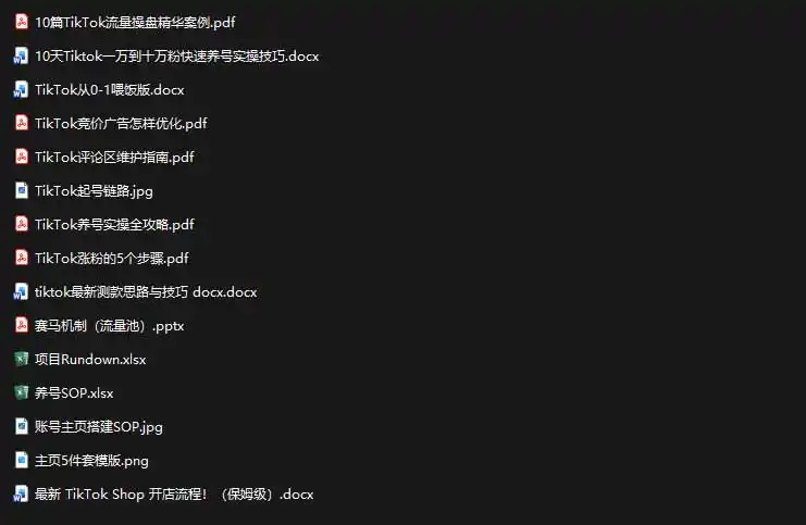 2026TikTok海外掘金实战课——养号SOP+爆款公式+选品测款+广告投流+Shop开店，跑通海外运营全链路-小创项目网