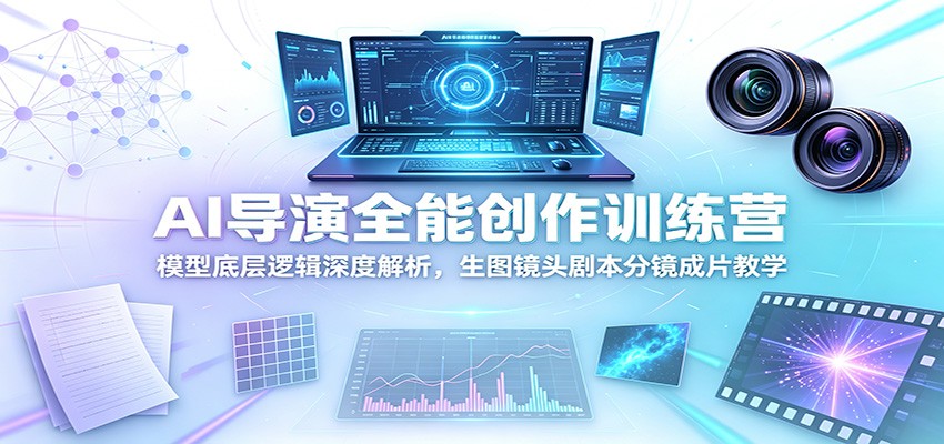 AI导演全能创作训练营：模型底层逻辑深度解析，生图镜头剧本分镜成片教学-小创项目网