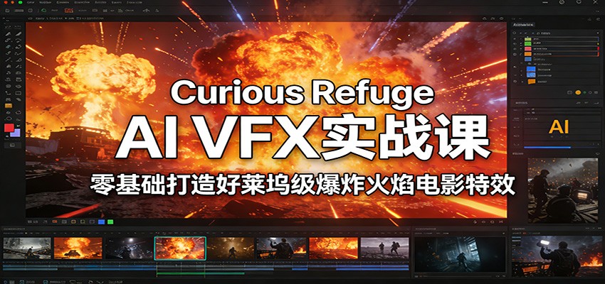 图片[1]-Curious Refuge AI VFX实战课，零基础打造好莱坞级爆炸火焰电影特效-小创项目网