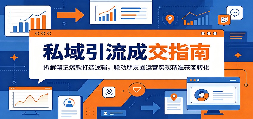 私域引流成交指南：拆解笔记爆款打造逻辑，联动朋友圈运营实现精准获客转化-小创项目网
