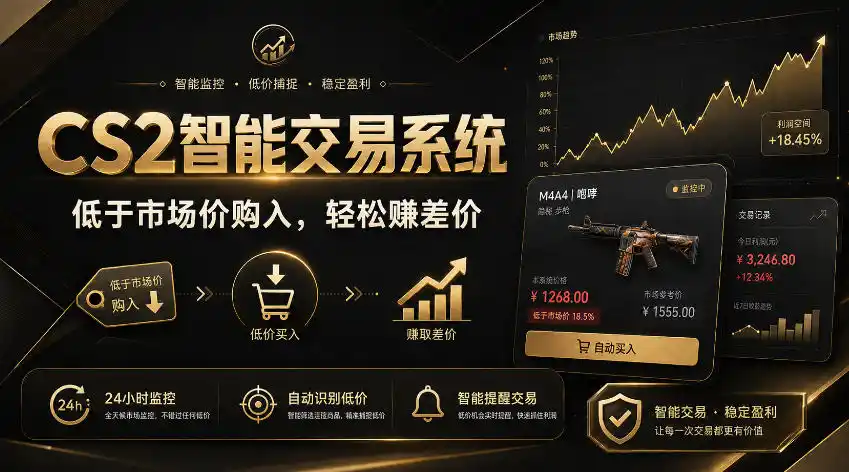 CS2智能交易系统，轻松賺差价|自动运行，无需自己挂G|数据支持任何形式验证【揭秘】-小创项目网
