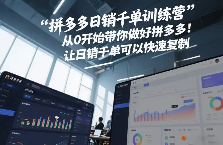 拼多多日销千单训练营，从0开始带你做好拼多多，让日销千单可以快速复制(更新26年8月)-小创项目网