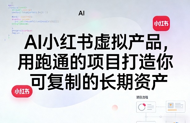 AI小红书虚拟产品，用跑通的项目打造你可复制的长期资产(更新)-小创项目网